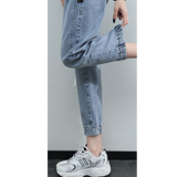 Vintage High Waist Ankle Length Women Fashion Denim Jeans