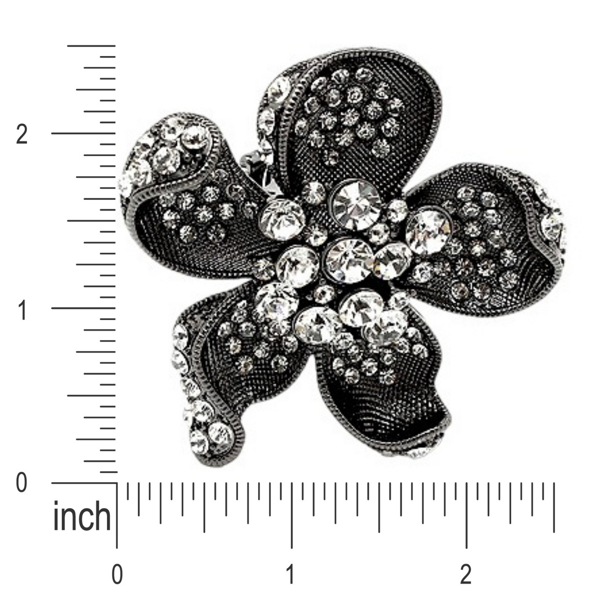 Beautiful Fashion Chunky Big Floral Stretch Ring Black