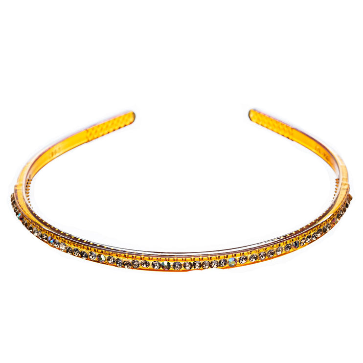 Fashion Sparkle Crystal Rhinestone Simple Linear Teeth Headband - Accessoriesforever
