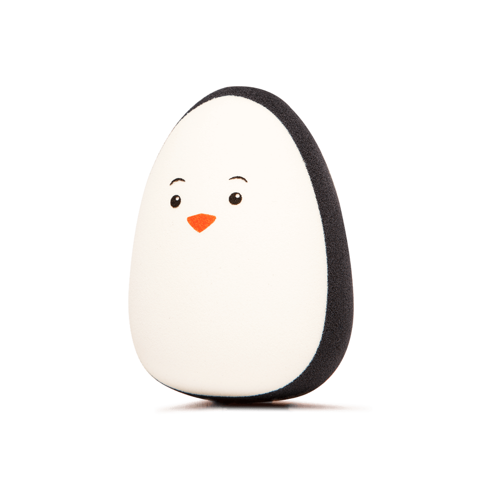 Cute Penguin Silicone Coating Blending Makeup Sponge (Sponge Holder Included)