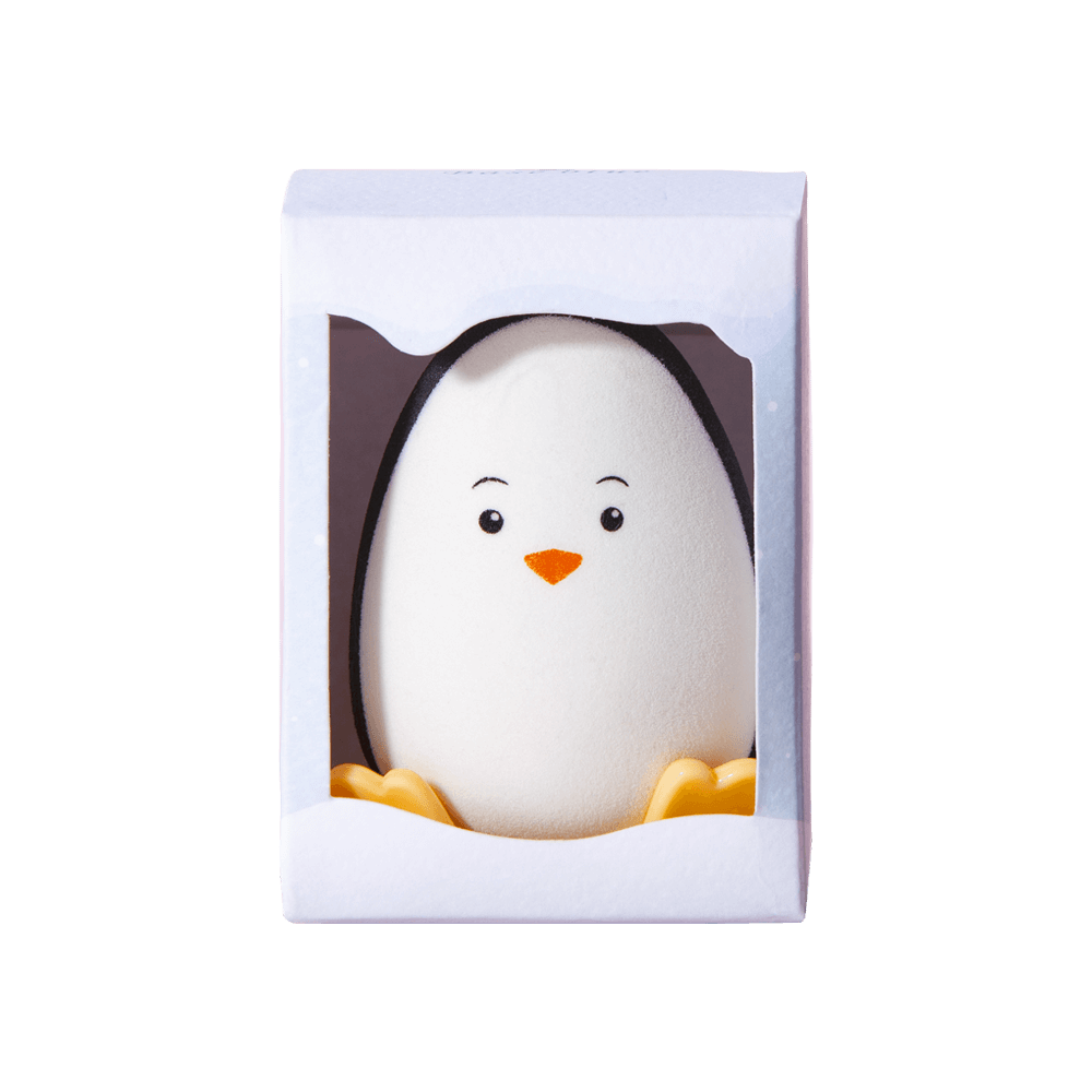Cute Penguin Silicone Coating Blending Makeup Sponge (Sponge Holder Included)