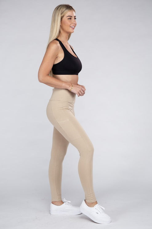 High-Waisted Active Leggings with Concealed Pockets for Essentials