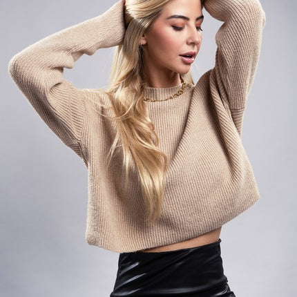 Cozy Mock Neck Long Sleeve Pullover Sweater