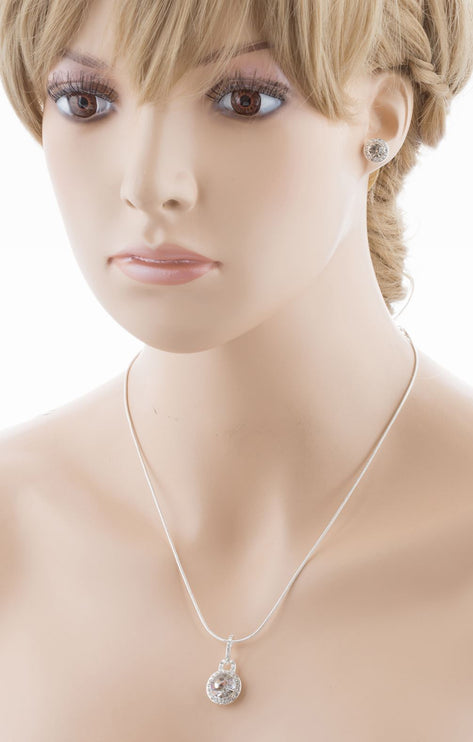 Bridal Wedding Jewelry Set Crystal Rhinestones Simple Soft Linear Drop Necklace - Accessoriesforever