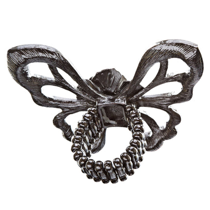 Flower Accented Butterfly Stretch Ring - Accessoriesforever