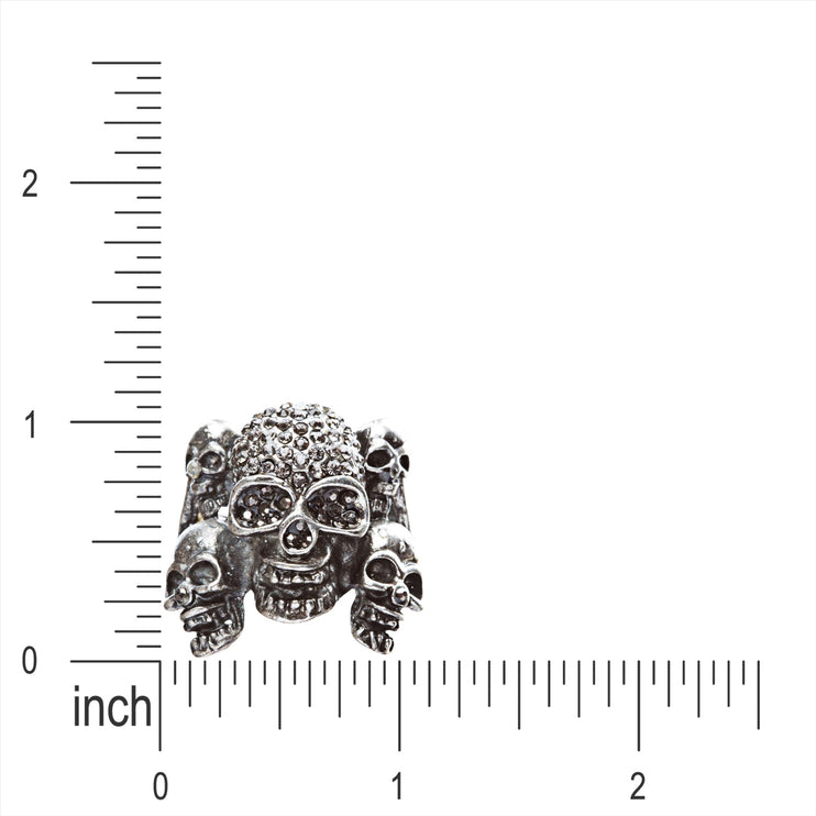 Stylish Punk Gothic Decaying Demon Skull Halloween Costume Ring