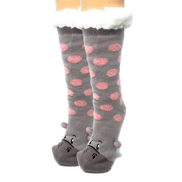 Hip Hippo Cozy Warm Women's Plush Animal Slipper Socks
