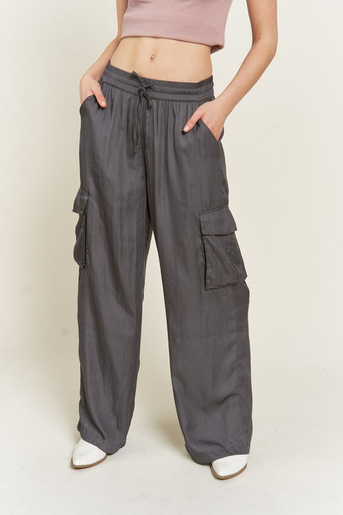 Comfort Fit Cargo Pull-On Pants with Elastic Waist - Accessoriesforever