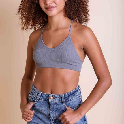 Stylish Tattoo Mesh Design Top Racerback Bralette