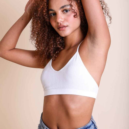 Stylish Tattoo Mesh Design Top Racerback Bralette