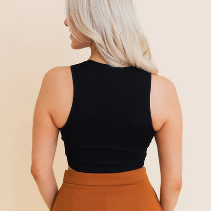 Ultra Comfy Everyday Sleeveless Ribbed Brami Cropped Top