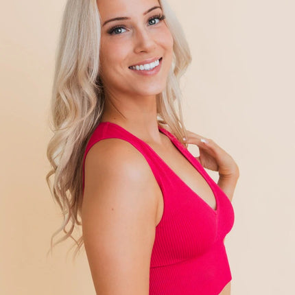 Ultra Comfy Everyday Sleeveless Ribbed Brami Cropped Top