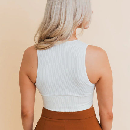 Ultra Comfy Everyday Sleeveless Ribbed Brami Cropped Top