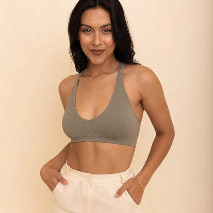 Classic Seamless Front Lace Racerback Top Bralette