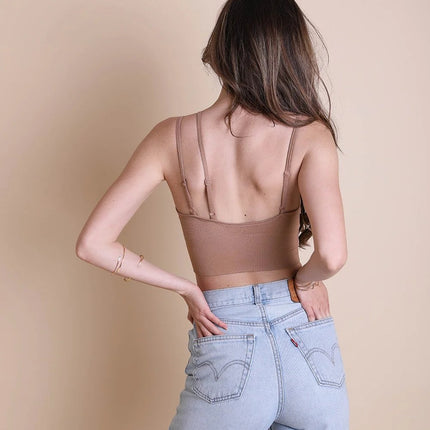 Cropped Fit Asymmetrical One-Shoulder Brami