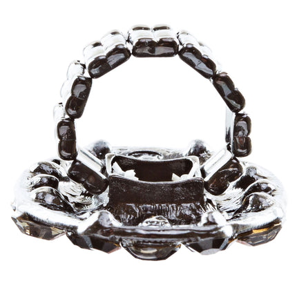 Modern Fashion Crystal Rhinestone Gorgeous Oval Shape Stretch Ring - Accessoriesforever