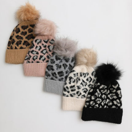 Stylish Cozy Leopard Pattern Hat Knit Beanie - Accessoriesforever