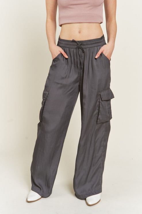 Comfort Fit Cargo Pull-On Pants with Elastic Waist - Accessoriesforever