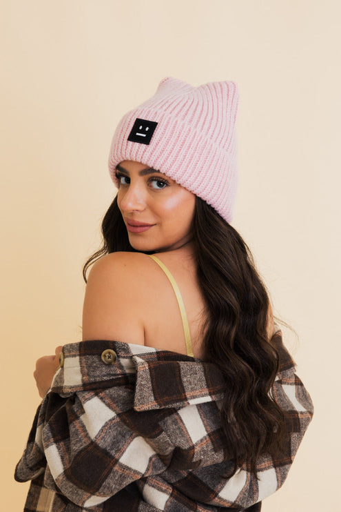 Chill Vibes Cozy Stylish Hat Soft Ribbed Squared Face Beanie