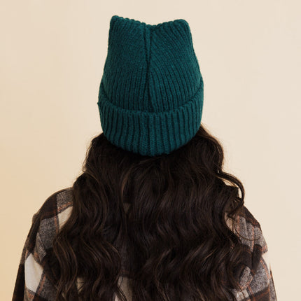 Chill Vibes Cozy Stylish Hat Soft Ribbed Squared Face Beanie