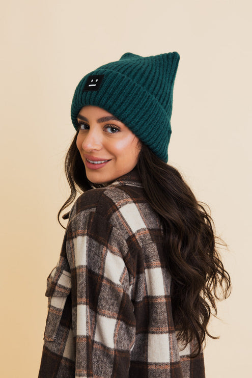 Chill Vibes Cozy Stylish Hat Soft Ribbed Squared Face Beanie