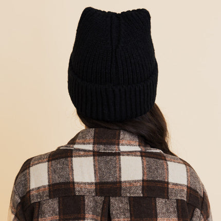 Chill Vibes Cozy Stylish Hat Soft Ribbed Squared Face Beanie