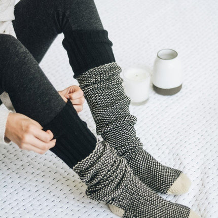 Warm Stylish Cozy Knee High Knitted Fashion Lounge Socks