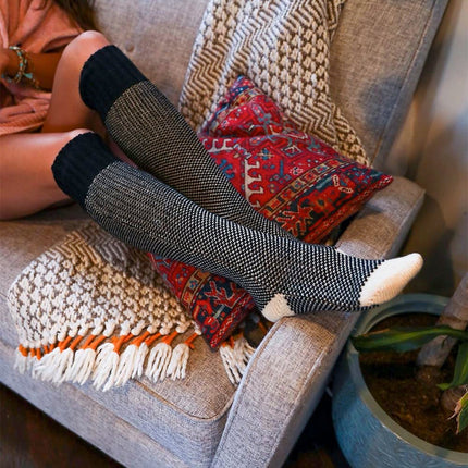 Warm Stylish Cozy Knee High Knitted Fashion Lounge Socks