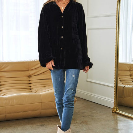 Classic Loose Fit Long Sleeve Fashion Top Shirt