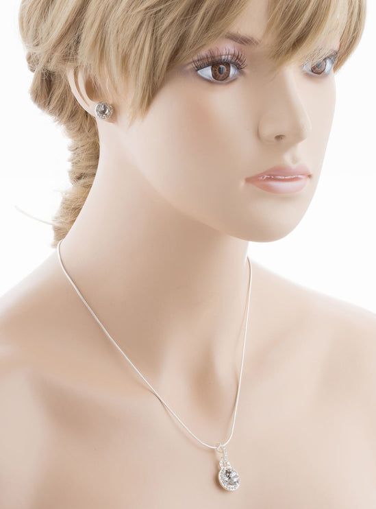 Bridal Wedding Jewelry Set Crystal Rhinestones Simple Soft Linear Drop Necklace