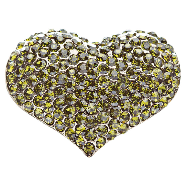 Crystal Pave Beautiful Heart Valentine's Day Stretch Adjustable Ring - Accessoriesforever