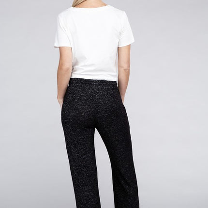 Soft Terry Lounge Pants with Elastic Drawstring Waist