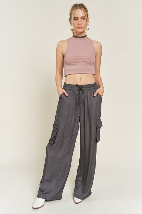 Comfort Fit Cargo Pull-On Pants with Elastic Waist - Accessoriesforever