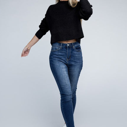 Cozy Mock Neck Long Sleeve Pullover Sweater