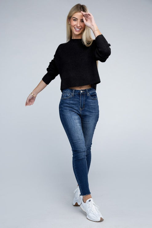 Cozy Mock Neck Long Sleeve Pullover Sweater