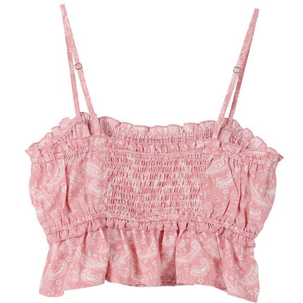 Cute Casual Stylish Paisley Print Sleeveless Fashion Top - Accessoriesforever