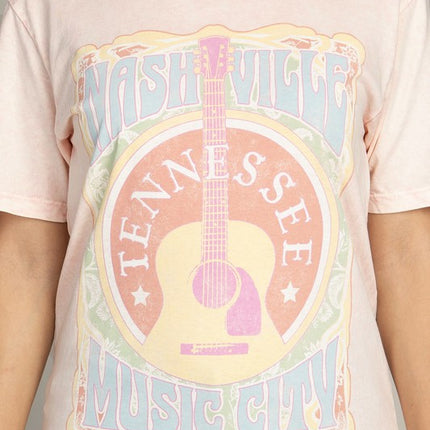 Nashville Music City Graphic Tee T-Shirt