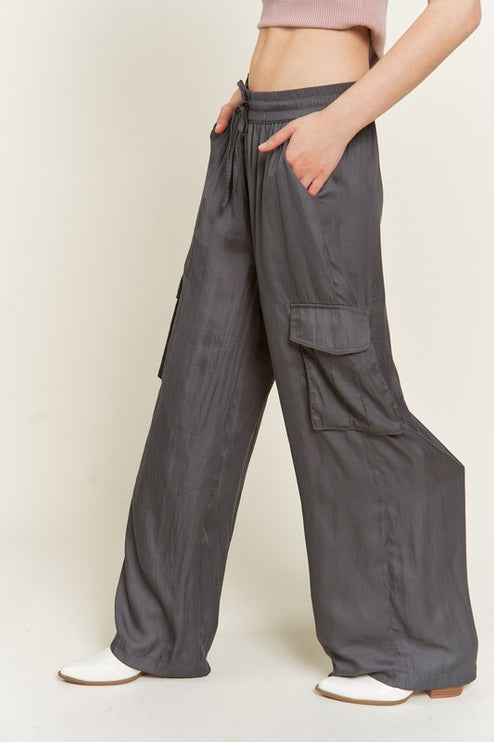 Comfort Fit Cargo Pull-On Pants with Elastic Waist - Accessoriesforever