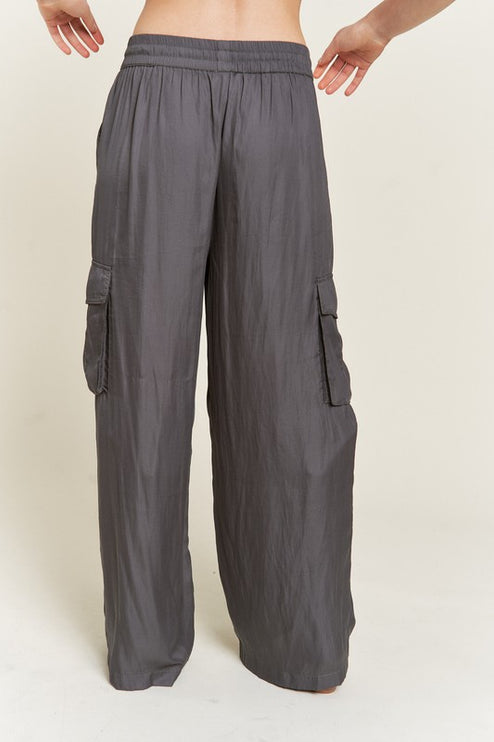 Comfort Fit Cargo Pull-On Pants with Elastic Waist - Accessoriesforever