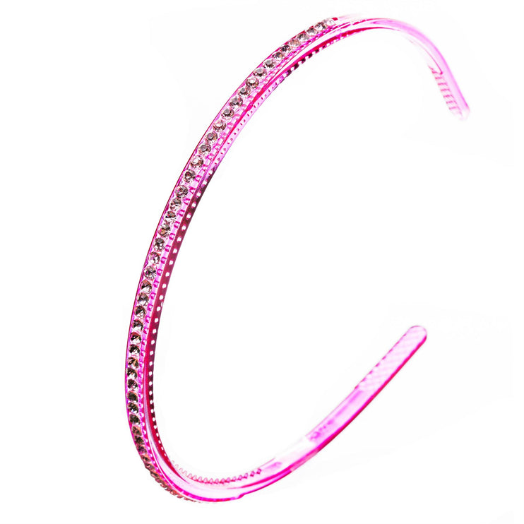 Fashion Sparkle Crystal Rhinestone Simple Linear Teeth Headband - Accessoriesforever