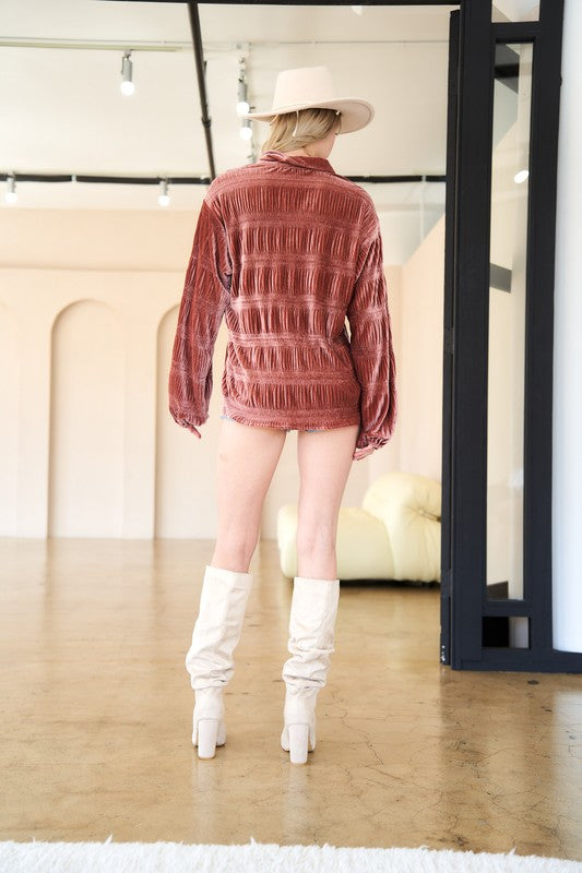 Classic Loose Fit Long Sleeve Fashion Top Shirt