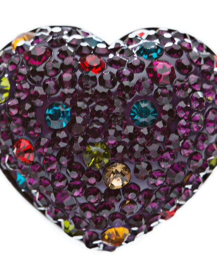 Bubbly Crystal Rhinestone Heart Valentine's Day Stretch Adjustable Ring