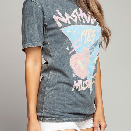 Nashville Music City Graphic Tee T-Shirt - Accessoriesforever