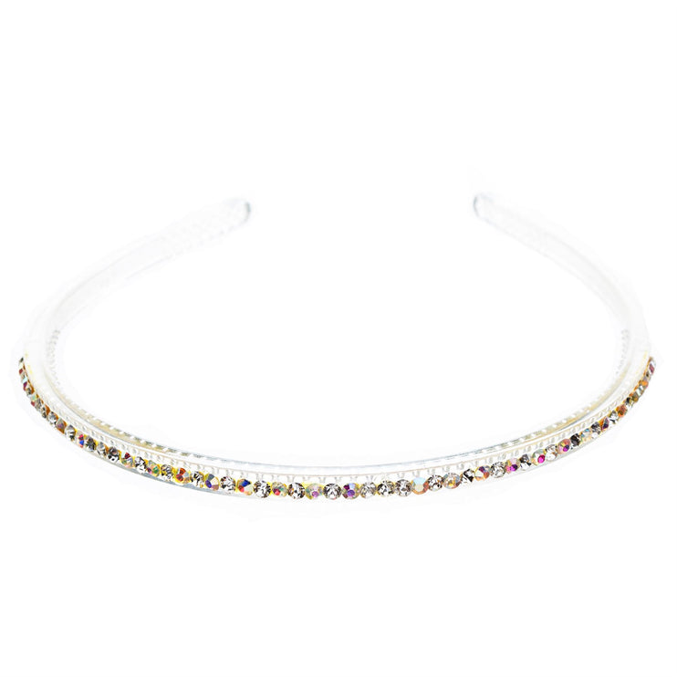 Fashion Sparkle Crystal Rhinestone Simple Linear Teeth Headband - Accessoriesforever