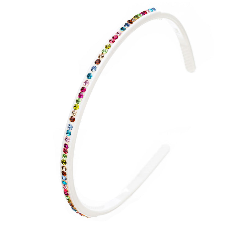 Fashion Sparkle Crystal Rhinestone Simple Linear Teeth Headband - Accessoriesforever