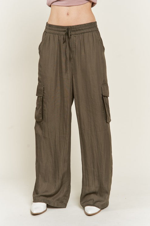 Comfort Fit Cargo Pull-On Pants with Elastic Waist - Accessoriesforever