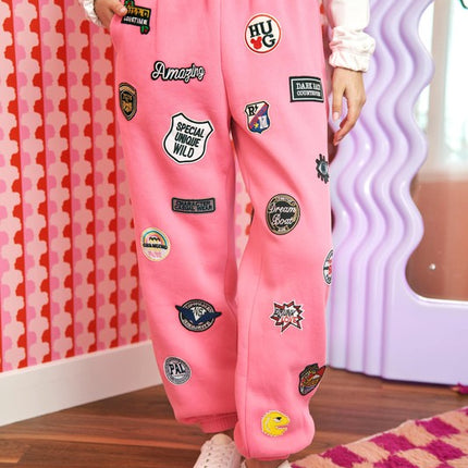 Funky Patches High Waist Jogger Pants