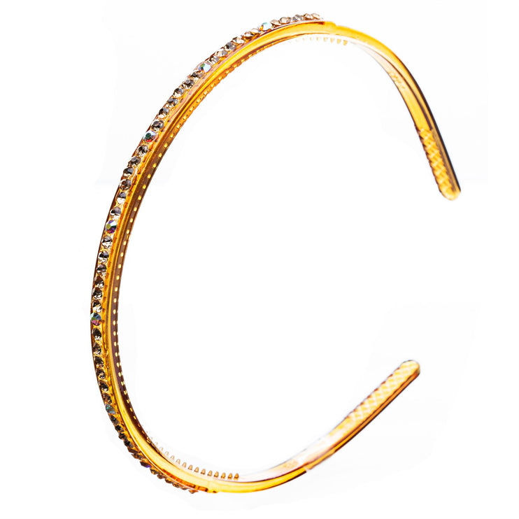 Fashion Sparkle Crystal Rhinestone Simple Linear Teeth Headband - Accessoriesforever