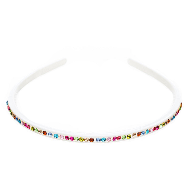 Fashion Sparkle Crystal Rhinestone Simple Linear Teeth Headband - Accessoriesforever