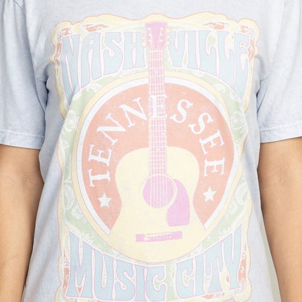 Nashville Music City Graphic Tee T-Shirt